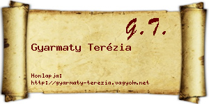 Gyarmaty Terézia névjegykártya