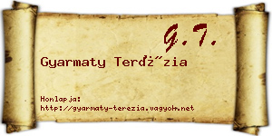 Gyarmaty Terézia névjegykártya