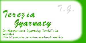 terezia gyarmaty business card